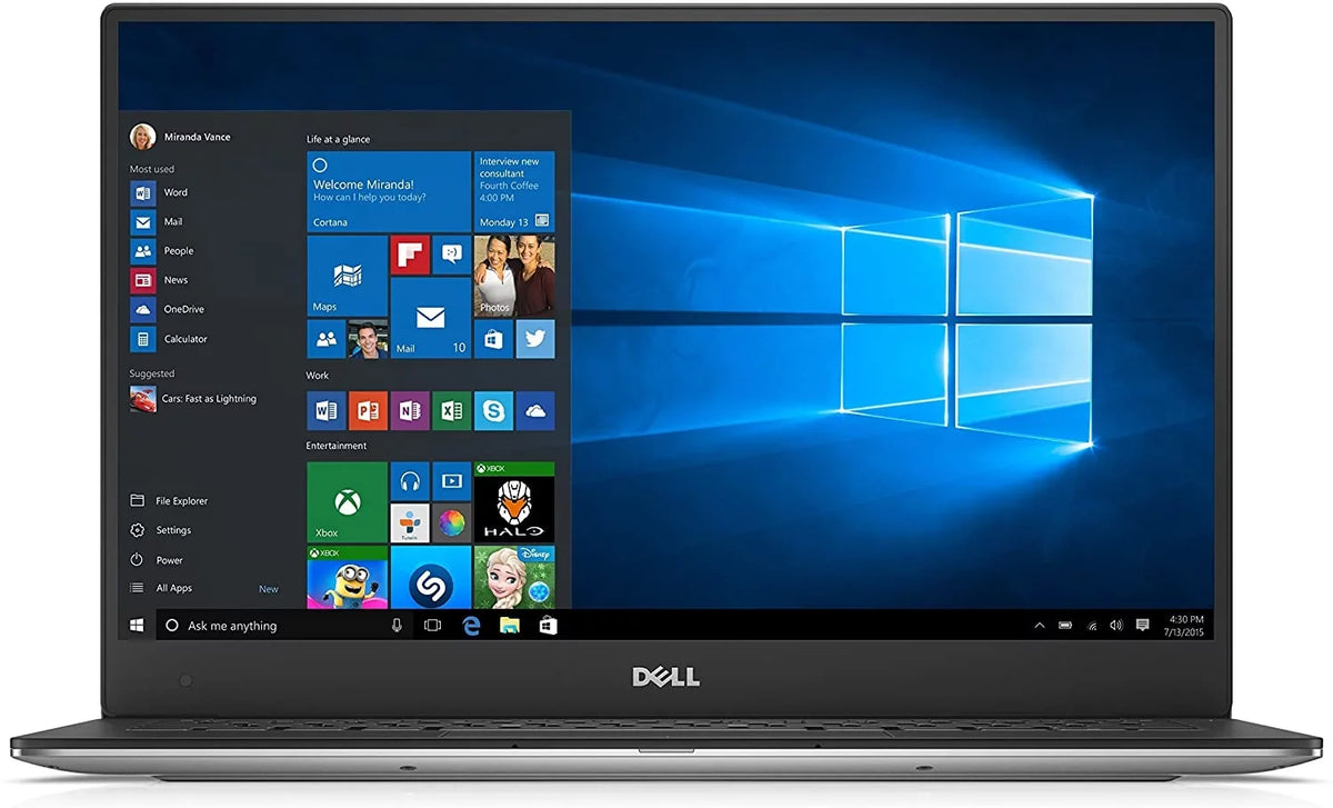 128GB i5-6200U 13.3-Inch 9350 Core 8GB XPS Windows Laptop 10 SSD Pro
