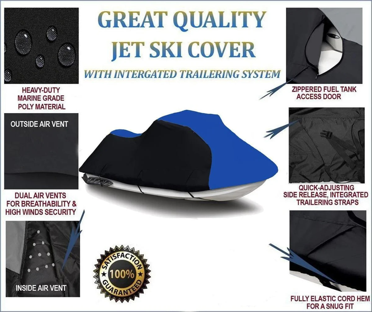 Kawasaki 2021 2010 2008 2008 2019 2014 BLACK / 2007 / 2016 600 2013 2011 Watercraft 2022 Cover Jet 250X 2009 2017 2015 2012 Ski 2020 Ultra LX 2007 BLUE Compatible for HEAVY-DUTY, 2018 D