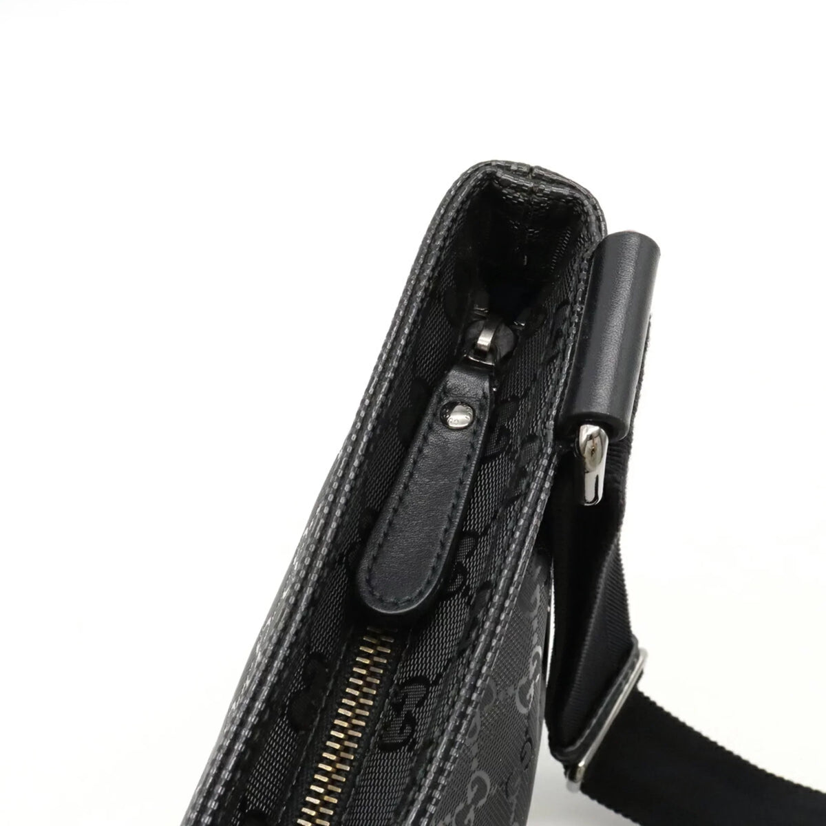 (Good) Pre-Owned Black Imprime Shoulder Bag Crossbody Leather PVC GG 201446